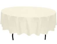 90 ' Ivory Polyester Tablecloth