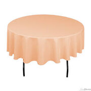 90' Peach Round Tablecloth