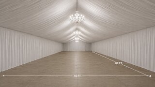 40x80 Draped Tent (LIGHTS NOT INCLUDED) 