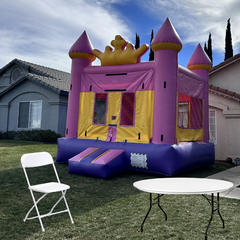 COMBO DEAL #3: Bounce house, 10 round tables, and 80 chairs