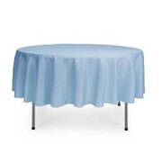 90' Sky Blue Round Tablecloth