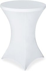 30' Cocktail White Spandex Tablecloth