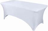 6ft White Rectangle Spandex Table cover
