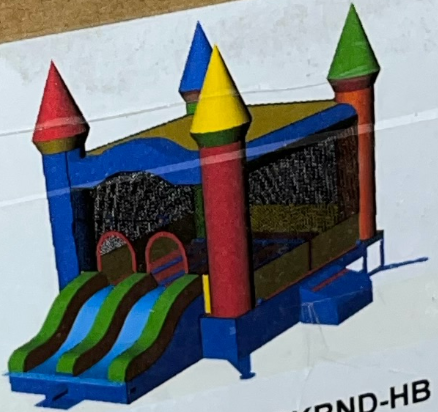 MultiColor Dual Slide Bounce House with Pool