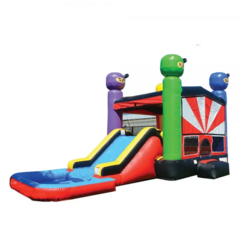 Ninja Bounce House with Water Slide Basketball Hoop