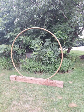 Wedding Arch with Wooden Beam