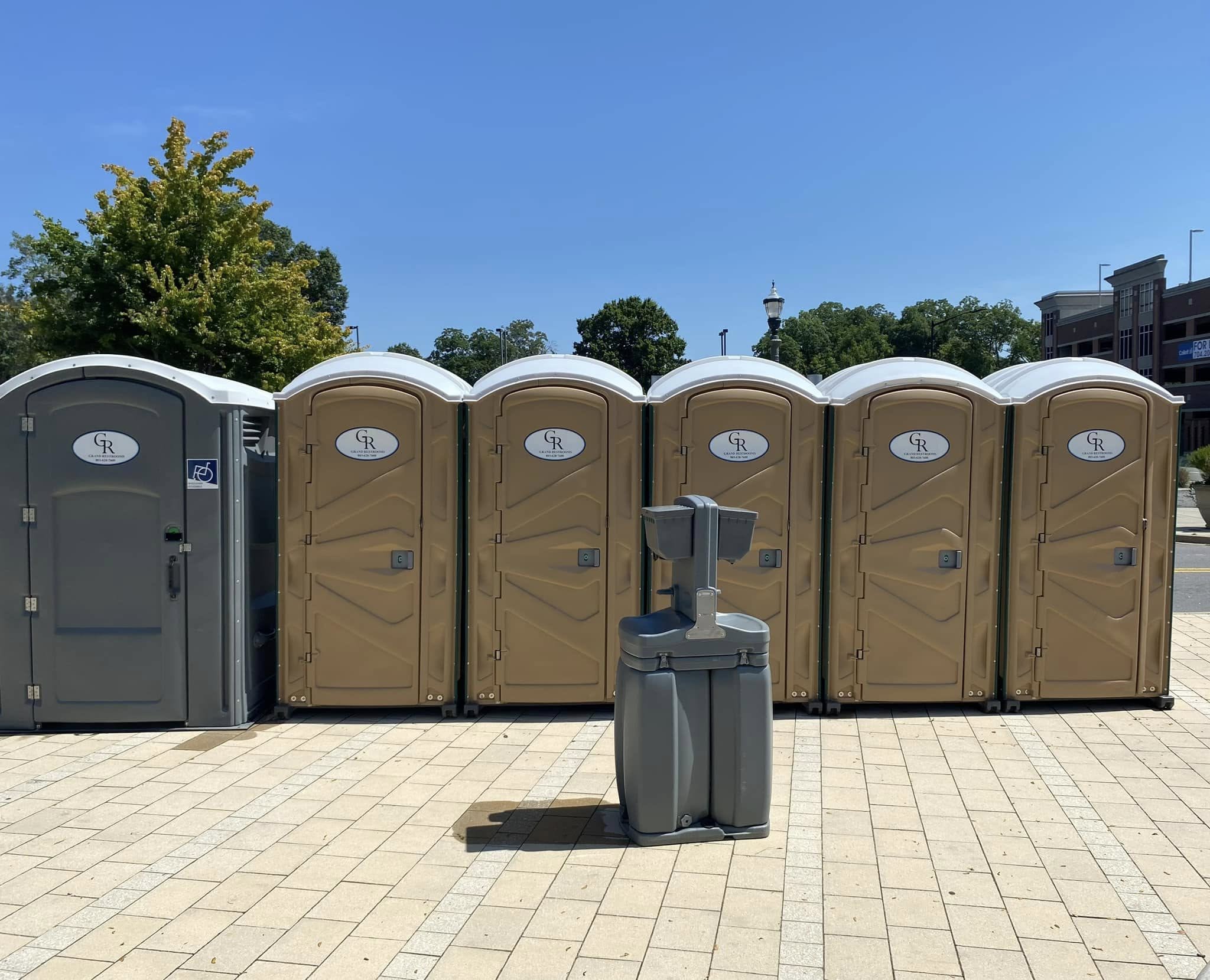 Portable restroom units by Grand Restrooms in Concord