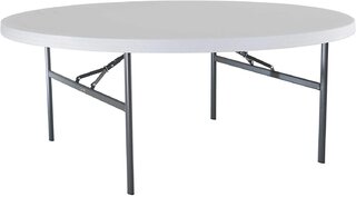 5ft Round Table Plastic White