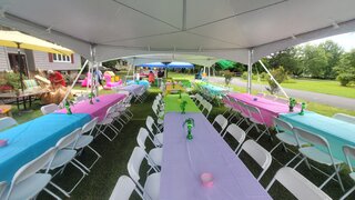 100 Guest Tent Package w/Long Tables