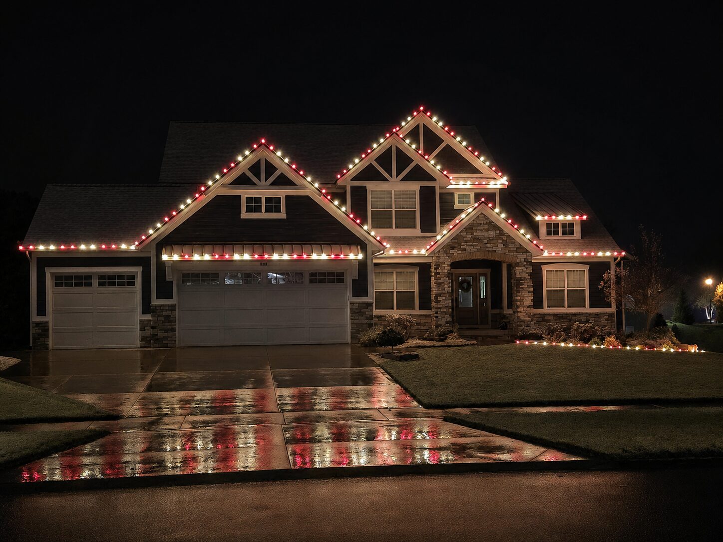 Christmas light installation in Byron Center MI
