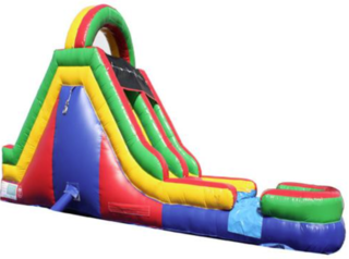 15'H Obstacle Course Dual Lane Slide (Green)