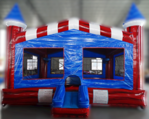 XL American Bounce House With 2 Basketball Hoops
