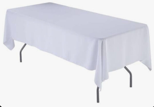 White Linen Table Cloth