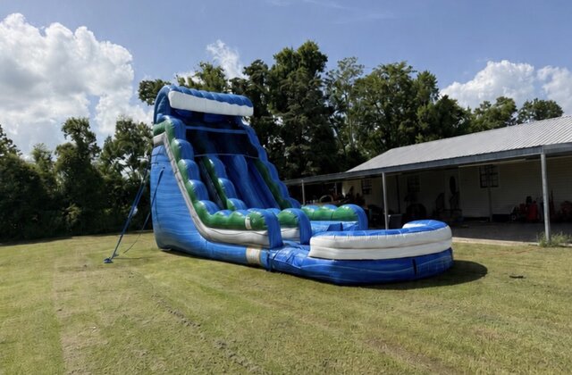 22Ft Dual Lane Tropical Blue Crush