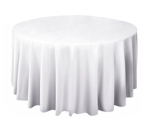 White Linen Table Cloths (Round)