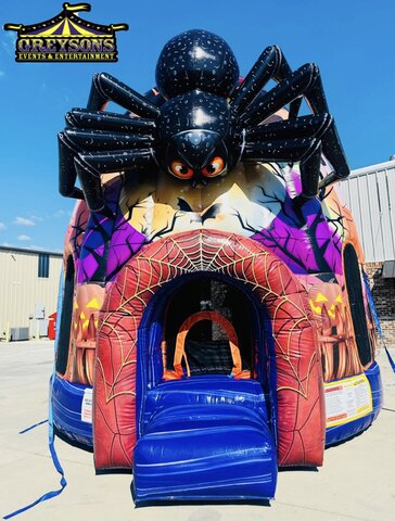 3D Halloween Spider Bounce House 