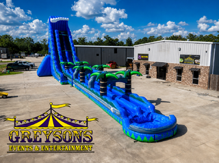 40Ft Blue Monster Dbl Lane Slide