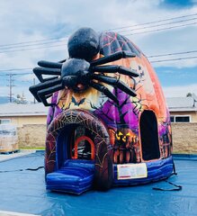 3D Halloween Spider Bounce House 