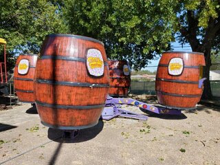 Monkey Mayhem Barrel Spin Ride W/ Operator 