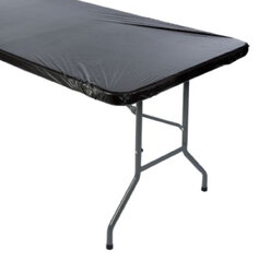 6ft Plastic Fitted Table Cloths (Multiple Colors)