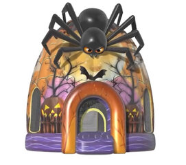 3D Halloween Spider Bounce House 