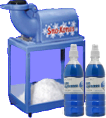 Snow Cone Machine - 2 Blue Syrup (Concession)