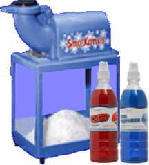 Snow Cone Machine - Red, Blue Syrup (Concession)
