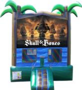 Tropical Skull and Bones Banner