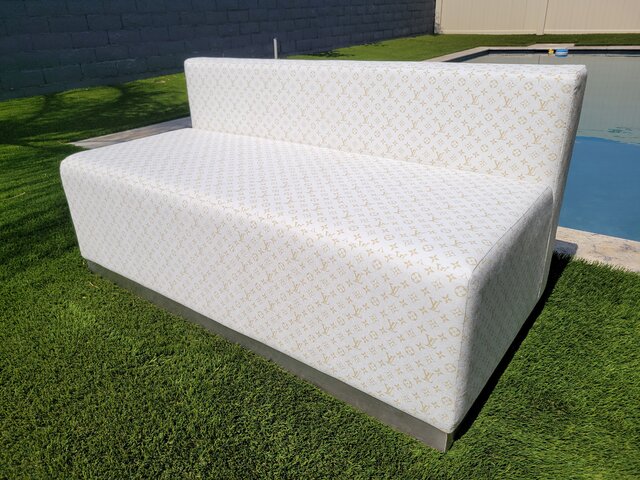 White and Gold LV mini Sofa