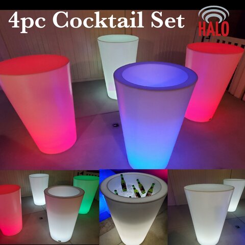 LED - 4pc Acrylic Cocktail Table Set