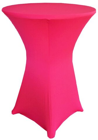 Cocktail table with Fuchsia spandex linen- No LED lighting