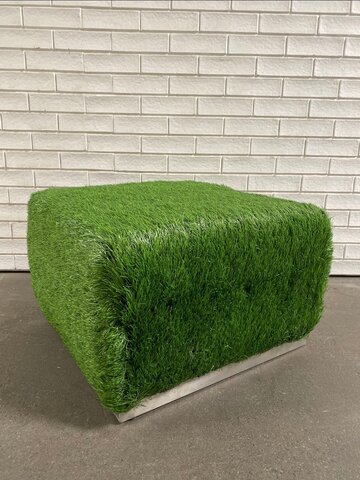 Grassy Square Ottoman