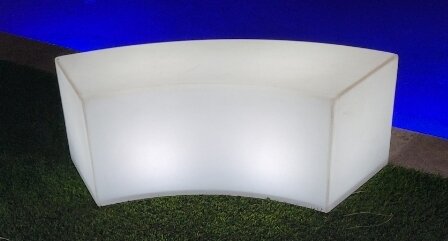 LED Curved Bench