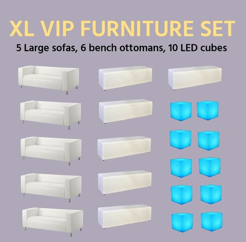 XL VIP Lounge Set - White