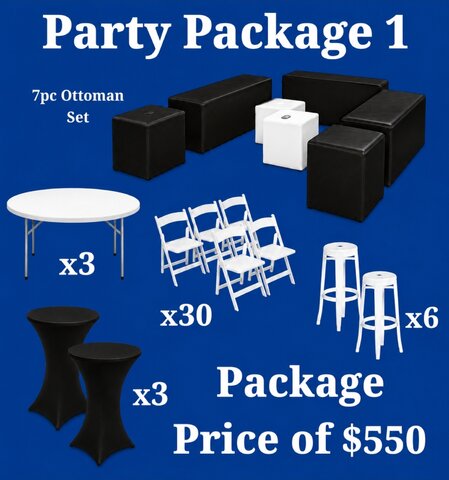 Pkg - Party Package 1 - Black Furniture