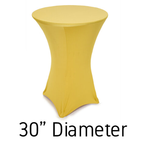 Cocktail table with Gold spandex linen- No LED lighting