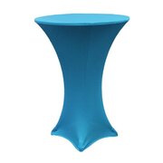 Cocktail table with Aqua blue spandex linen- No LED lighting