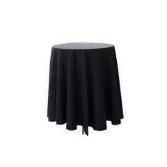 Cocktail table - 30" tall x 30" round - Black linen (Covers down to the floor))