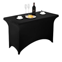 Table - 4ft Spandex linen - Black