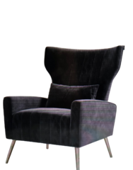 Black Velvet Chair