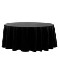 Table Linen - Round 90" - Black (Table Linen Only) Covers down to the floor
