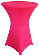Cocktail table with Fuchsia spandex linen- No LED lighting