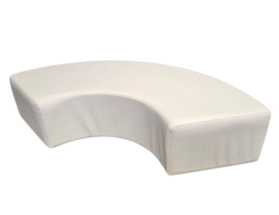 Curved Bench Ottoman - White