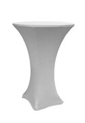 Cocktail table with Silver spandex linen- No LED lighting