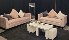 Rose Gold Velvet Sofas set
