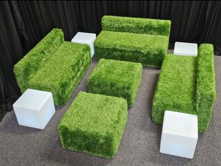 Grassy Lounge Set w/ LED cubes 