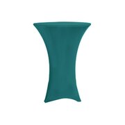 Cocktail table with Turquoise spandex linen- No LED lighting