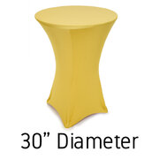 Cocktail table with Gold spandex linen- No LED lighting