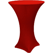 Cocktail table with Red spandex linen- No LED lighting