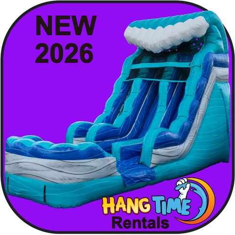 Aqua Breeze Water Slide Double lane with Pool-15 FT   May - 2026